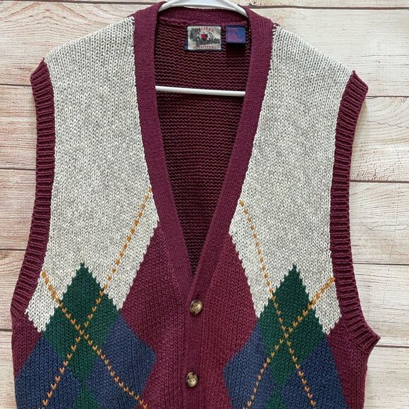 VINTAGE HALIFAX OUTFITTERS ARGYLE VEST - Picture 2 of 5